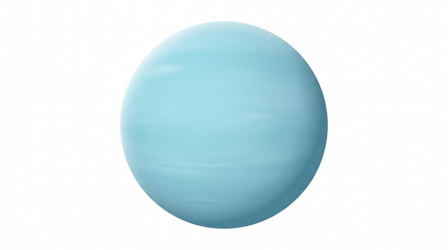 Blue Uranus planet vector illustration.