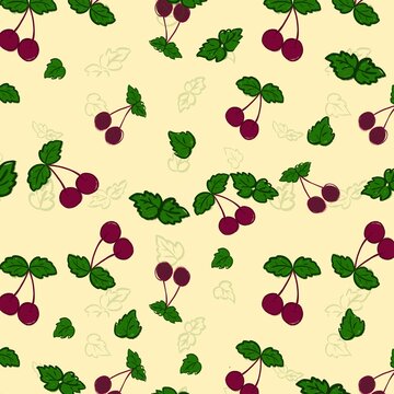 seamless pattern with berries