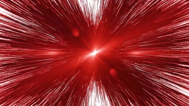 Red anime speed lines zooming into a bright optical flare explosion for high-energy action transitions