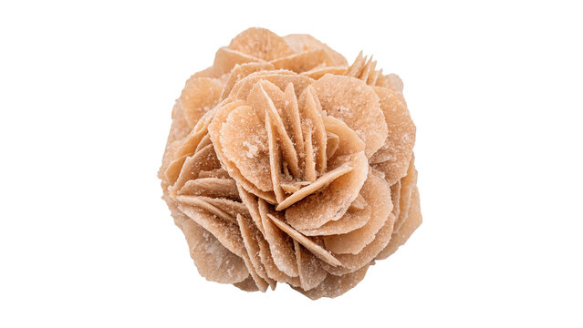 Natural desert rose crystal mineral cluster unique sand gypsum geological rock specimen