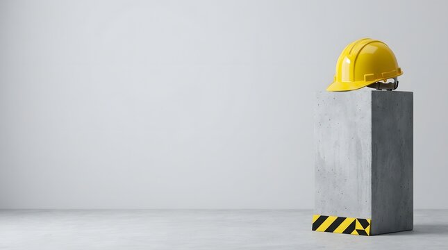 Industrial robotic arm with yellow end effector on a light gray background