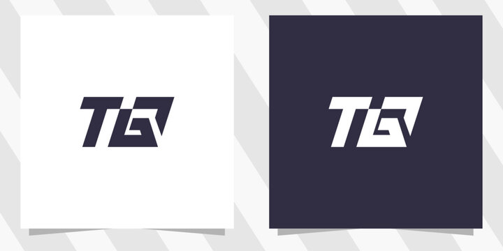 letter tg logo design vector