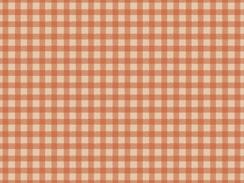 Burnt Orange Gingham Seamless Pattern Background