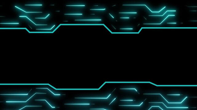 Circuit board pattern animation glows with connecting data tracks. Modern computing hardware runs the circuit board pattern animation. High performance systems use the pattern animation.