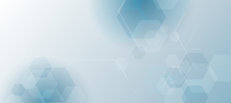 Abstract healthcare background with blue hexagons