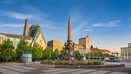 Panorama Augustusplatz in Leipzig, Saxony, Germany on a sunny day © Mapics