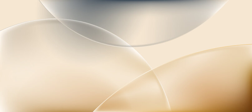 Abstract Minimalist Glass Background with Translucent Wavy Overlays