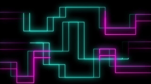 Intersecting lines animation forms dynamic geometric grid patterns. Modern abstract vector graphics flow along intersecting lines. Sleek digital ambient motion animates intersecting lines.