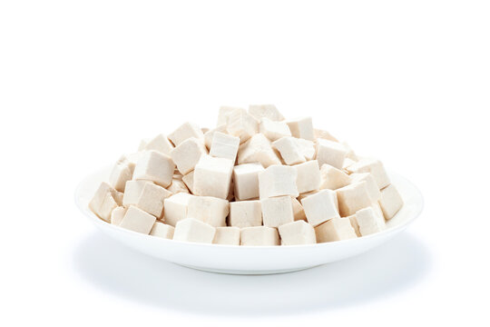 Poria cocos in a white ceramic dish, Chinese herbal medicine