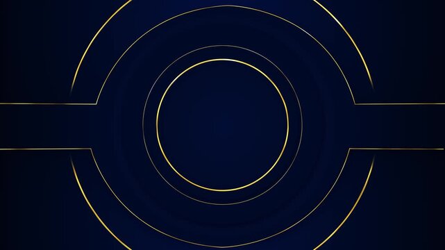 Golden rings curve , circular frame generous title space. luxury branding, award ceremonies, premium invitations, anniversary titles, jewelry promotions, corporate events sophisticated presentations.