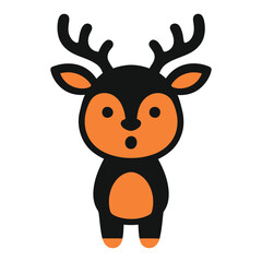 Fototapeta premium Cute cartoon deer vector