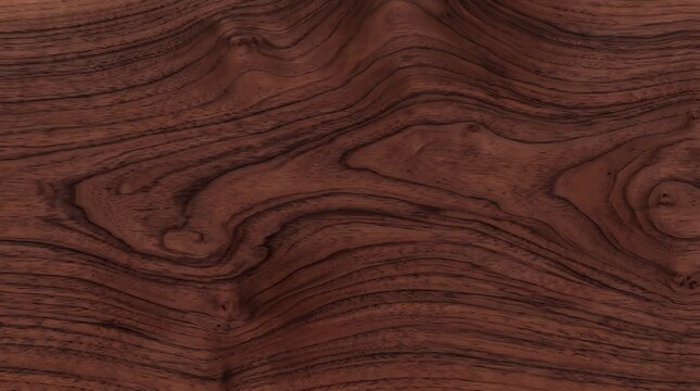 Dark brown walnut wood grain texture featuring natural organic flowing lines and swirling patterns crafted from a high quality polished hardwood surface for elegant interior designs