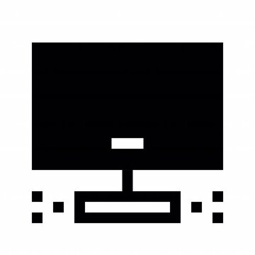 Television Filled style, animation icon for social media, presentations, videos, websites, etc. No background, Alpha channel.	
