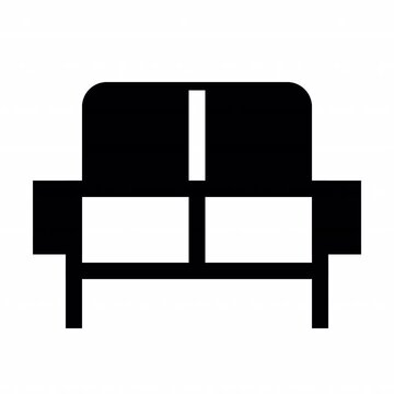Sofa Filled style, animation icon for social media, presentations, videos, websites, etc. No background, Alpha channel.	