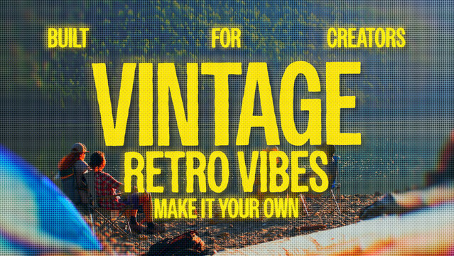 Vintage Text Overlay Titles
