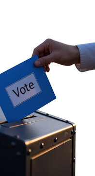 Hand putting vote into ballot box 2.