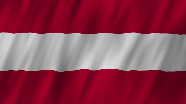 Austria flag waving in the wind 4K animation background