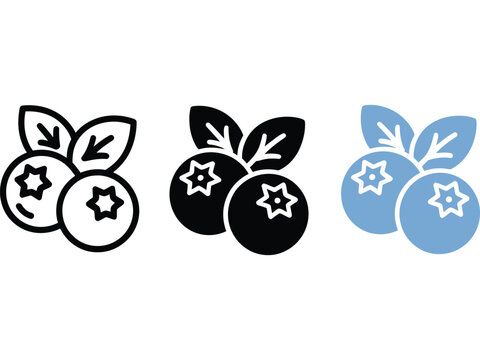 Berry icon line logos kit
