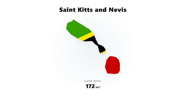 Saint Kitts and Nevis island silhouettes as two colored shapes with soft halo glow on high-key white background, minimalist map icon travel destination badge