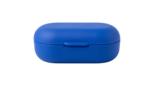 Blue charging case for wireless earbuds