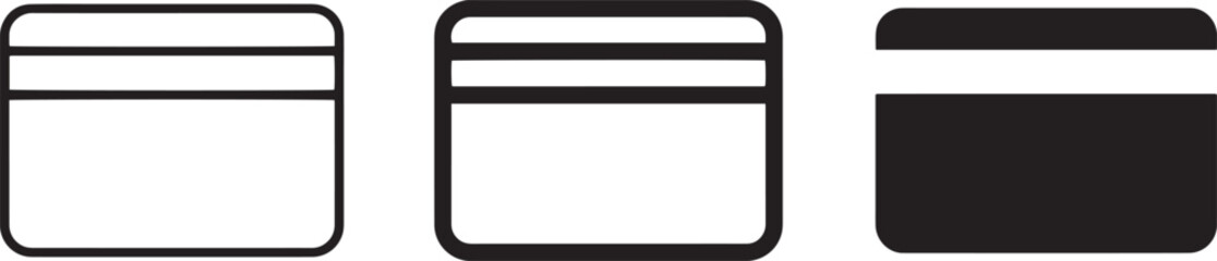 Obraz premium Credit Card Icons, Payment Card Symbols, Financial Transaction Graphics