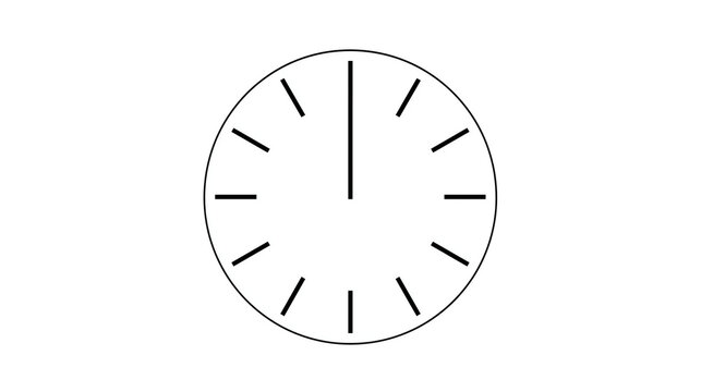 Isolated simple analog clock face showing 12 o'clock and text C (512) below
