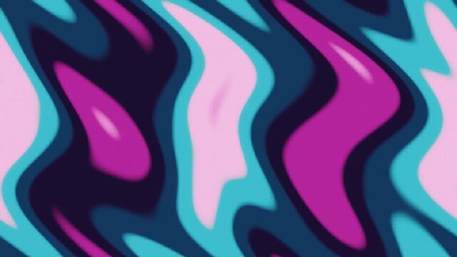 Datamosh Glitch Compression Artifact Bloom With Smearing Macroblocks and Melting Pixel Trails, Seamless Loop in cool magenta tones