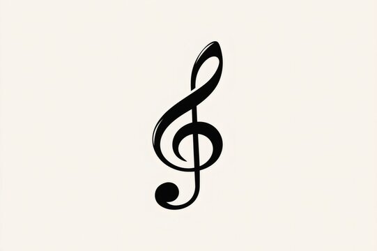 Black treble clef symbol representing music and sound