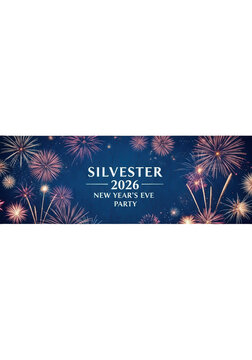 Silvester New Year Eve Party Banner.