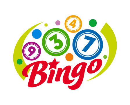 Lottery bingo and lotto winner icon with lucky ball numbers 4, 7, 9 and 3. Emblem of lottery gaming, casino winning chances, luck, success, win celebration, competition and recreational activities