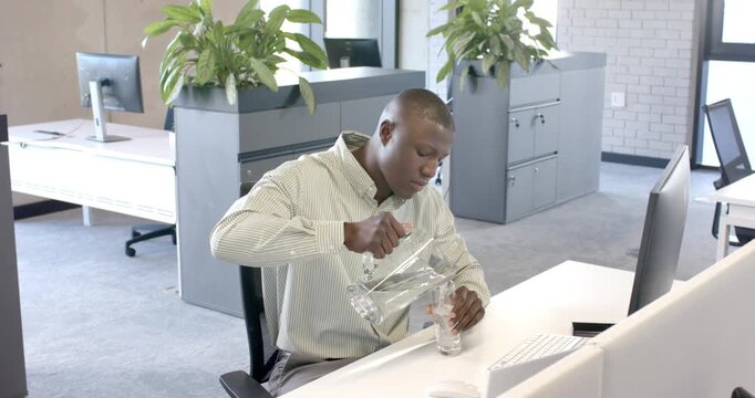 Lifestyle videos indoor of people doing activities at office, working in office, man using desktop c