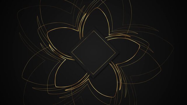 A black diamond golden floral petals shadowy luxury background. premium logos, wedding monograms, beauty branding, elegant invitations, product showcases, award titles fashion campaigns refined motion