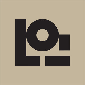 Abstract geometric letter L and O monogram logo design corporate identity icon vector