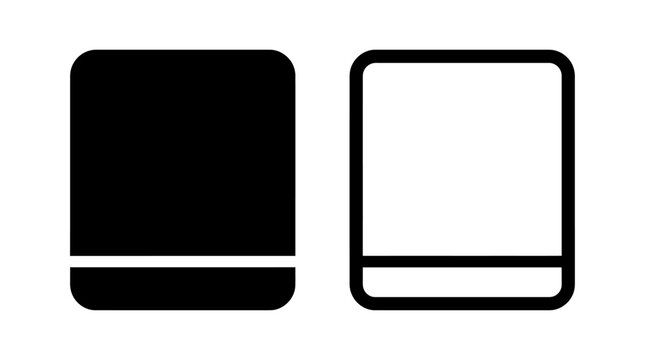 Document file icon in solid and outline design with document