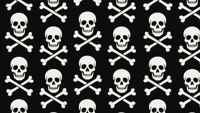 Skull pattern with crossbones desktop wallpaper