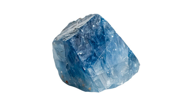 Raw blue celestite crystal mineral stone chunk