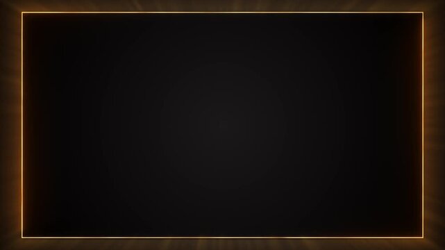 Golden rectangle glows black center warm edges. elegant titles, luxury branding, memorial messages, wedding invitations, product showcases, corporate presentations, and premium announcements.