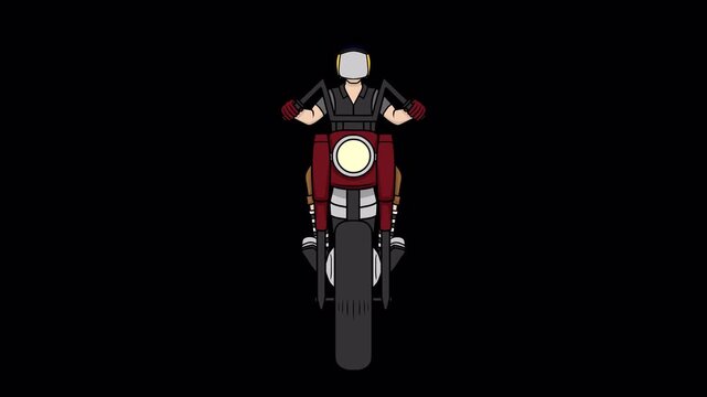 Motorbike Front View with Alpha Channel