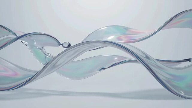 Floating Opal Ribbon Motion