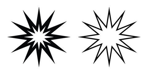 Explosion Blast Comic Bang Icon Set, Dynamic Burst Shapes, Impact Effects, Action Marks, Bold Vector Illustration © Dream publishing 