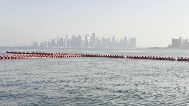 Doha, Qatar - September 08, 2026: Doha Skyline view from Pearl Qatar