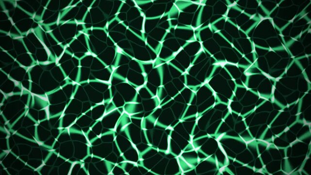 Green Glowing Caustic Waves Light Refraction Under Water Loop Animation