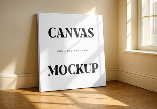 Standing Square Canvas Mockup