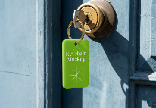 Keyring in Lock Mockup