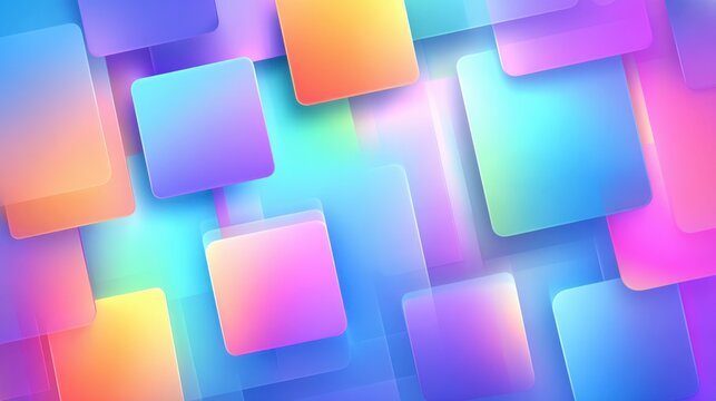 Bright Neon Sticky Notes Isolated on Transparent Background