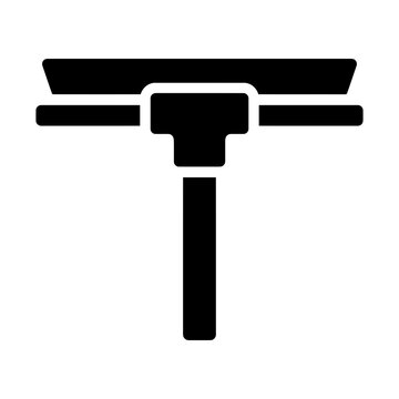 window squeegee glyph icon