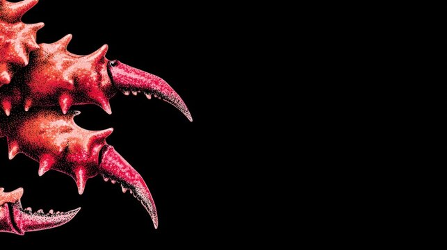 Dramatic Crab Claws Isolated on Transparent Background