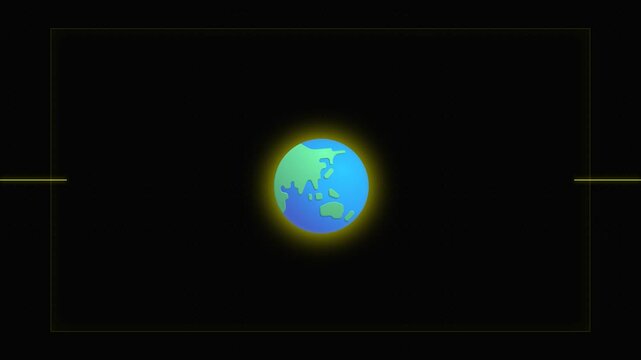 Abstract earth globe animation glowing background