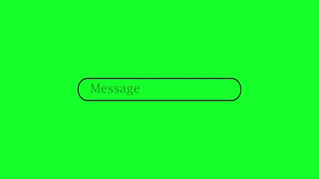 Typing cursor blunking animation type a message sign animation typing terminal line empty message animated 4k animation with alpha channel transparent background typing message icon
