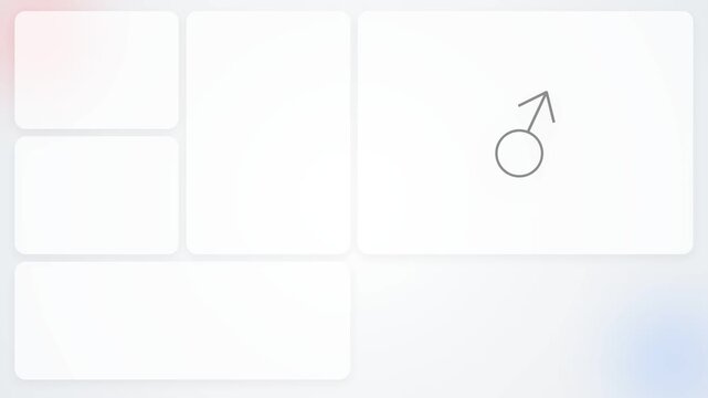 Minimalist graphic with gender symbol on abstract background